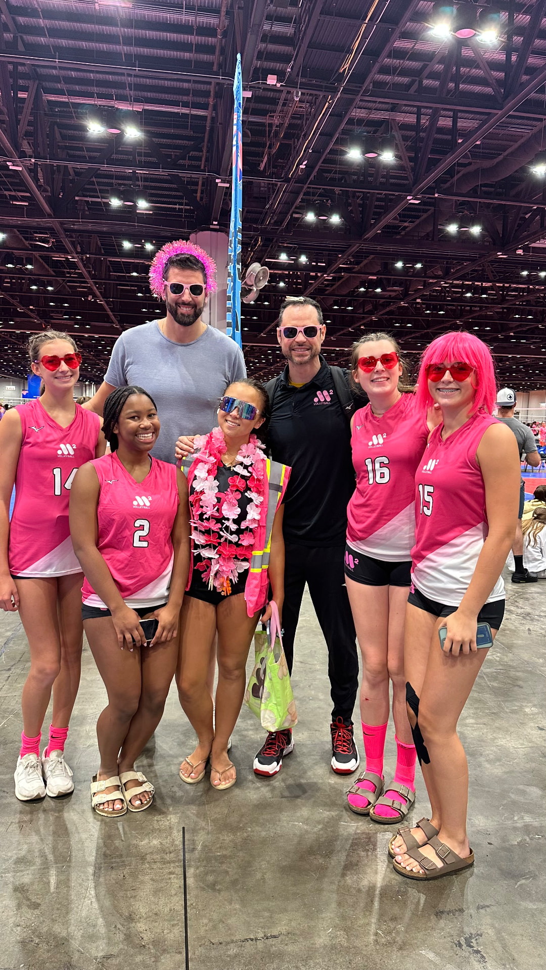 Gustavo Bonatto with youth club athletes at a US tournament
